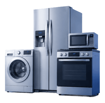 Refrigerator, washer, microwave, and oven